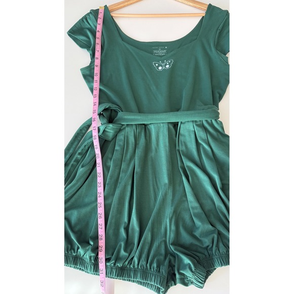 Purusha People Soul Spell Bloomer Romper Forest Green 3X - Picture 9 of 9